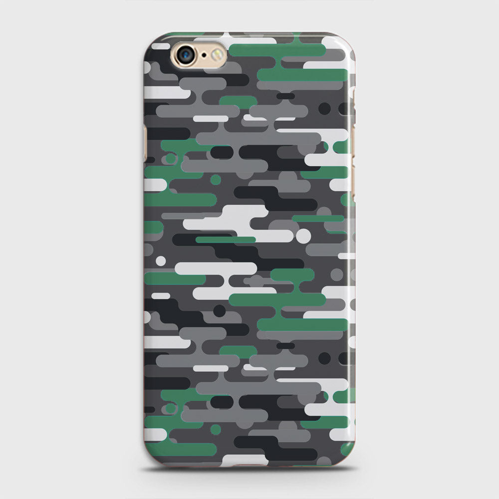 iPhone 6S Cover - Camo Series 2 - Green & Grey Design - Matte Finish - Snap On Hard Case with LifeTime Colors Guarantee