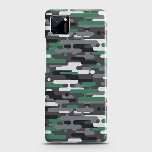 Realme C11 Cover - Camo Series 2 - Green & Grey Design - Matte Finish - Snap On Hard Case with LifeTime Colors Guarantee