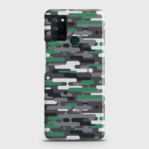 Realme C17 Cover - Camo Series 2 - Green & Grey Design - Matte Finish - Snap On Hard Case with LifeTime Colors Guarantee