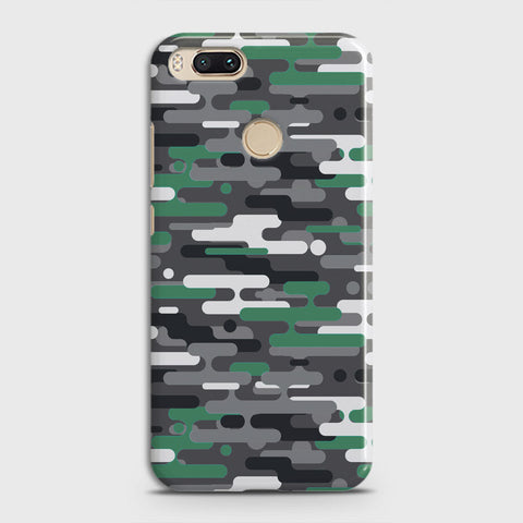 Xiaomi Mi A1 Cover - Camo Series 2 - Green & Grey Design - Matte Finish - Snap On Hard Case with LifeTime Colors Guarantee