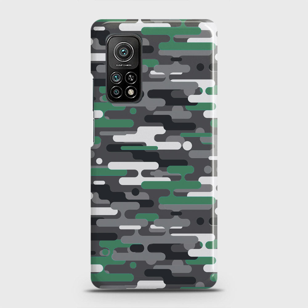 Xiaomi Mi 10T Pro Cover - Camo Series 2 - Green & Grey Design - Matte Finish - Snap On Hard Case with LifeTime Colors Guarantee