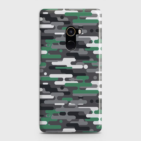 Xiaomi Mi Mix 2 Cover - Camo Series 2 - Green & Grey Design - Matte Finish - Snap On Hard Case with LifeTime Colors Guarantee