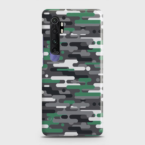 Xiaomi Mi Note 10 Lite Cover - Camo Series 2 - Green & Grey Design - Matte Finish - Snap On Hard Case with LifeTime Colors Guarantee