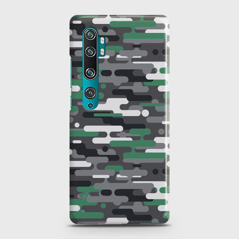 Xiaomi Mi Note 10 Pro Cover - Camo Series 2 - Green & Grey Design - Matte Finish - Snap On Hard Case with LifeTime Colors Guarantee