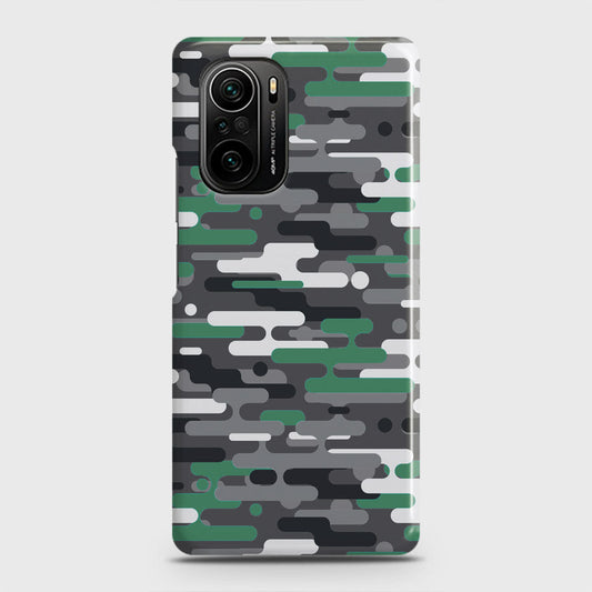 Xiaomi Redmi K40 Pro Cover - Camo Series 2 - Green & Grey Design - Matte Finish - Snap On Hard Case with LifeTime Colors Guarantee