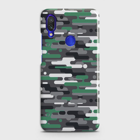 Xiaomi Redmi 7 Cover - Camo Series 2 - Green & Grey Design - Matte Finish - Snap On Hard Case with LifeTime Colors Guarantee