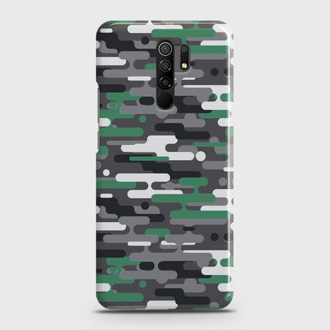 Xiaomi Poco M2 Cover - Camo Series 2 - Green & Grey Design - Matte Finish - Snap On Hard Case with LifeTime Colors Guarantee