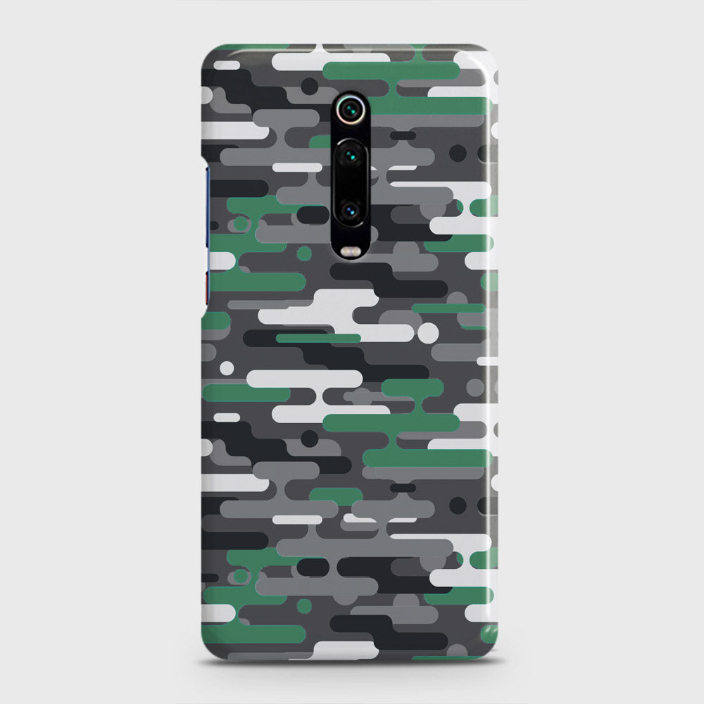 Xiaomi Redmi K20 Cover - Camo Series 2 - Green & Grey Design - Matte Finish - Snap On Hard Case with LifeTime Colors Guarantee