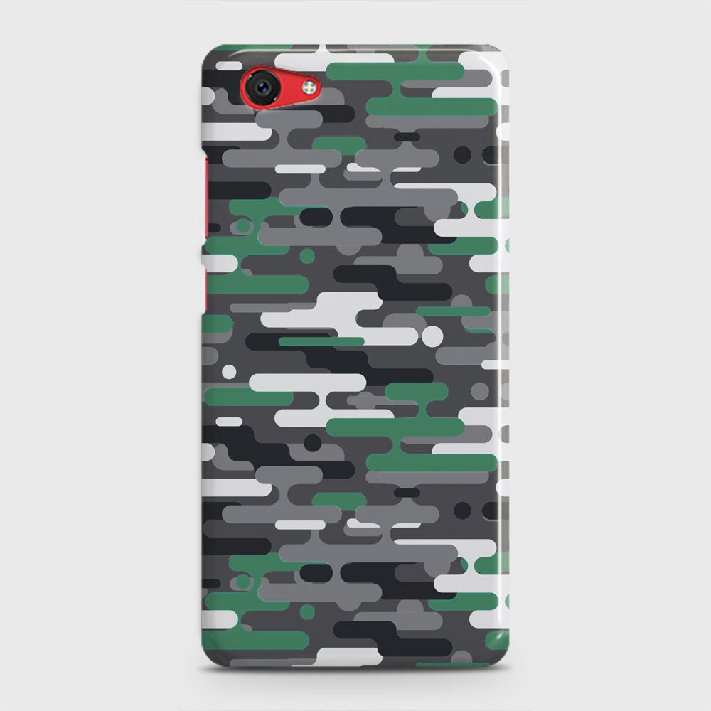 Vivo Y71 Cover - Camo Series 2 - Green & Grey Design - Matte Finish - Snap On Hard Case with LifeTime Colors Guarantee