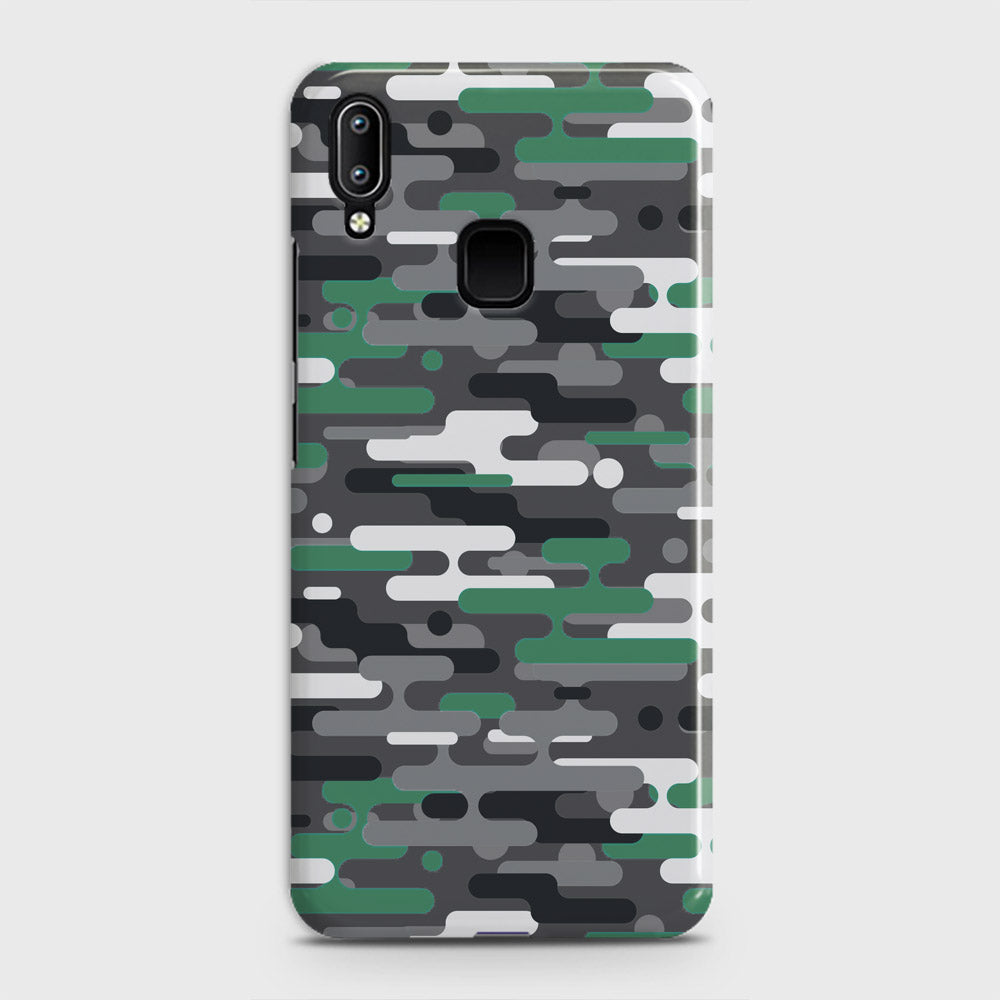 Vivo Y95 Cover - Camo Series 2 - Green & Grey Design - Matte Finish - Snap On Hard Case with LifeTime Colors Guarantee