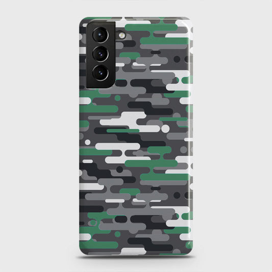 Samsung Galaxy S21 5G Cover - Camo Series 2 - Green & Grey Design - Matte Finish - Snap On Hard Case with LifeTime Colors Guarantee