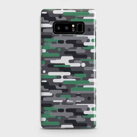 Samsung Galaxy Note 8 Cover - Camo Series 2 - Green & Grey Design - Matte Finish - Snap On Hard Case with LifeTime Colors Guarantee