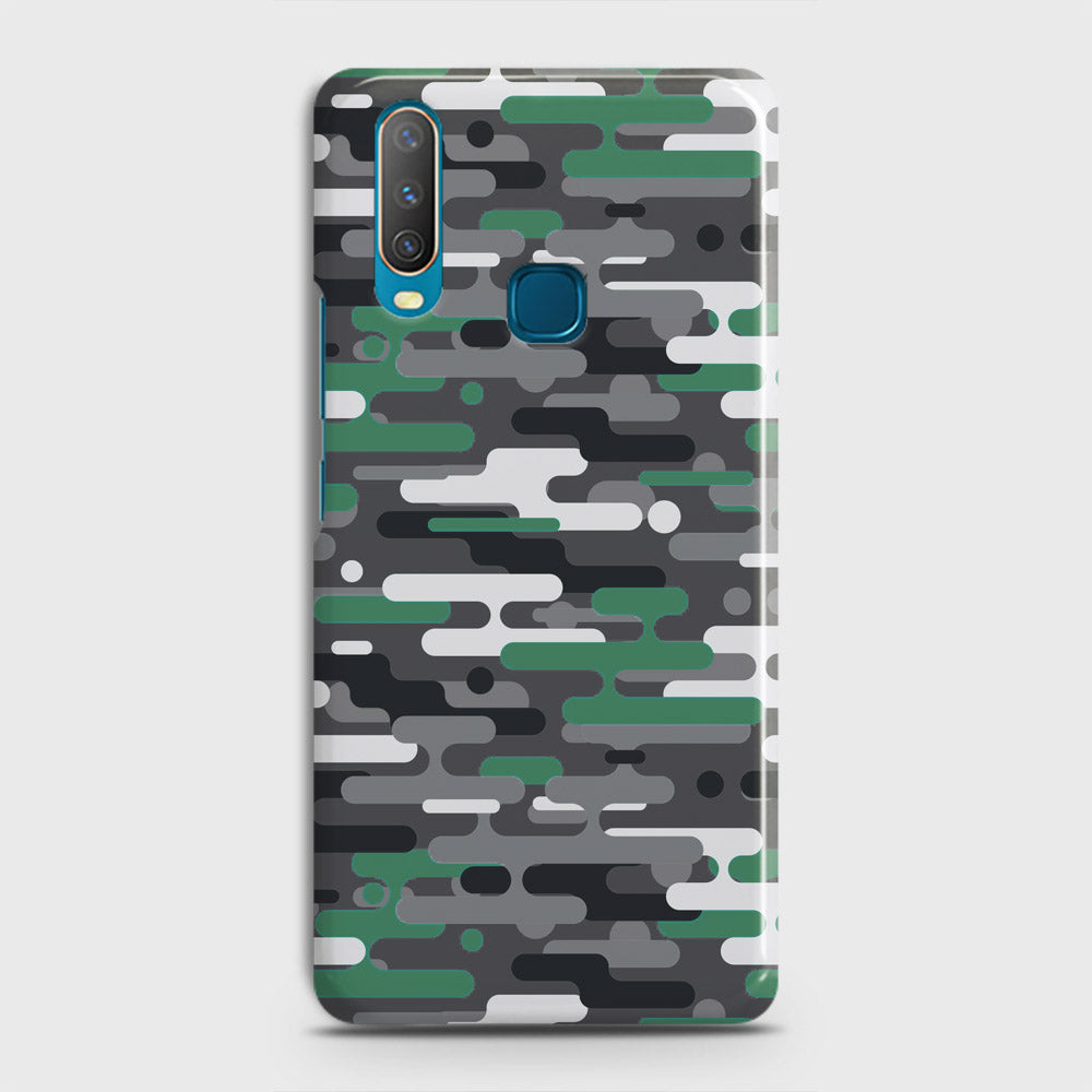 Vivo Y15 Cover - Camo Series 2 - Green & Grey Design - Matte Finish - Snap On Hard Case with LifeTime Colors Guarantee