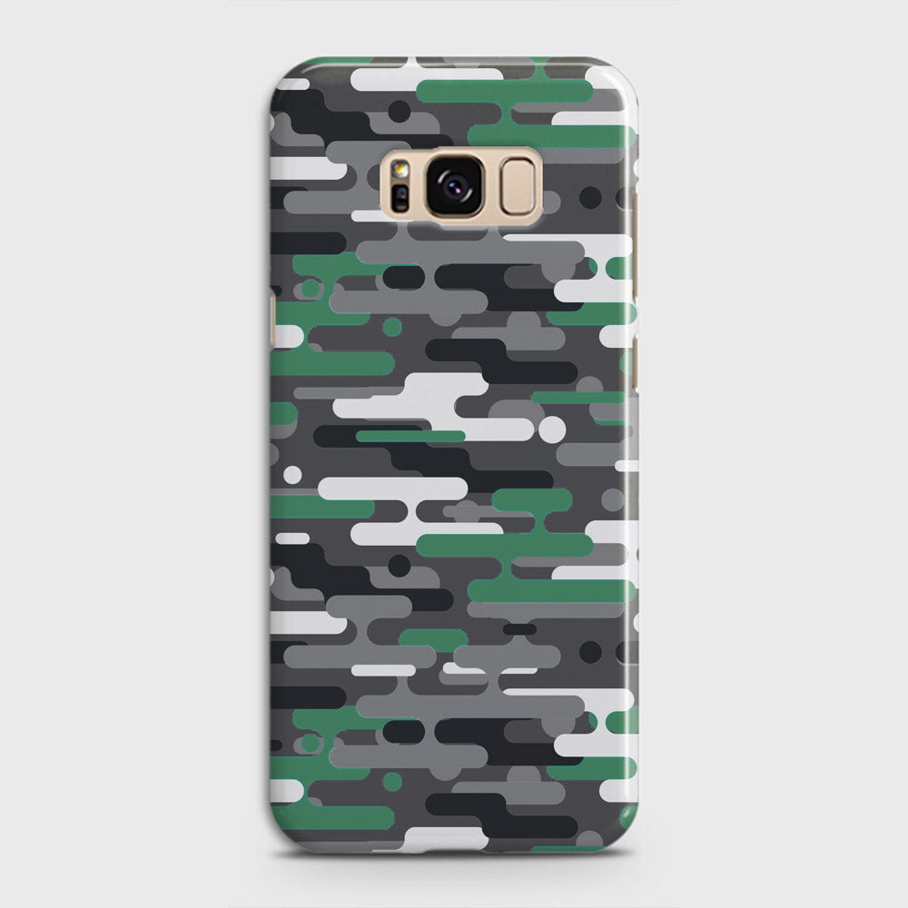 Samsung Galaxy S8 Cover - Camo Series 2 - Green & Grey Design - Matte Finish - Snap On Hard Case with LifeTime Colors Guarantee