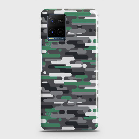 Vivo Y21 Cover - Camo Series 2 - Green & Grey Design - Matte Finish - Snap On Hard Case with LifeTime Colors Guarantee (Fast Delivery)