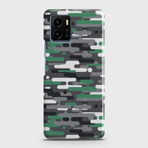 Vivo Y01 Cover - Camo Series 2 - Green & Grey Design - Matte Finish - Snap On Hard Case with LifeTime Colors Guarantee