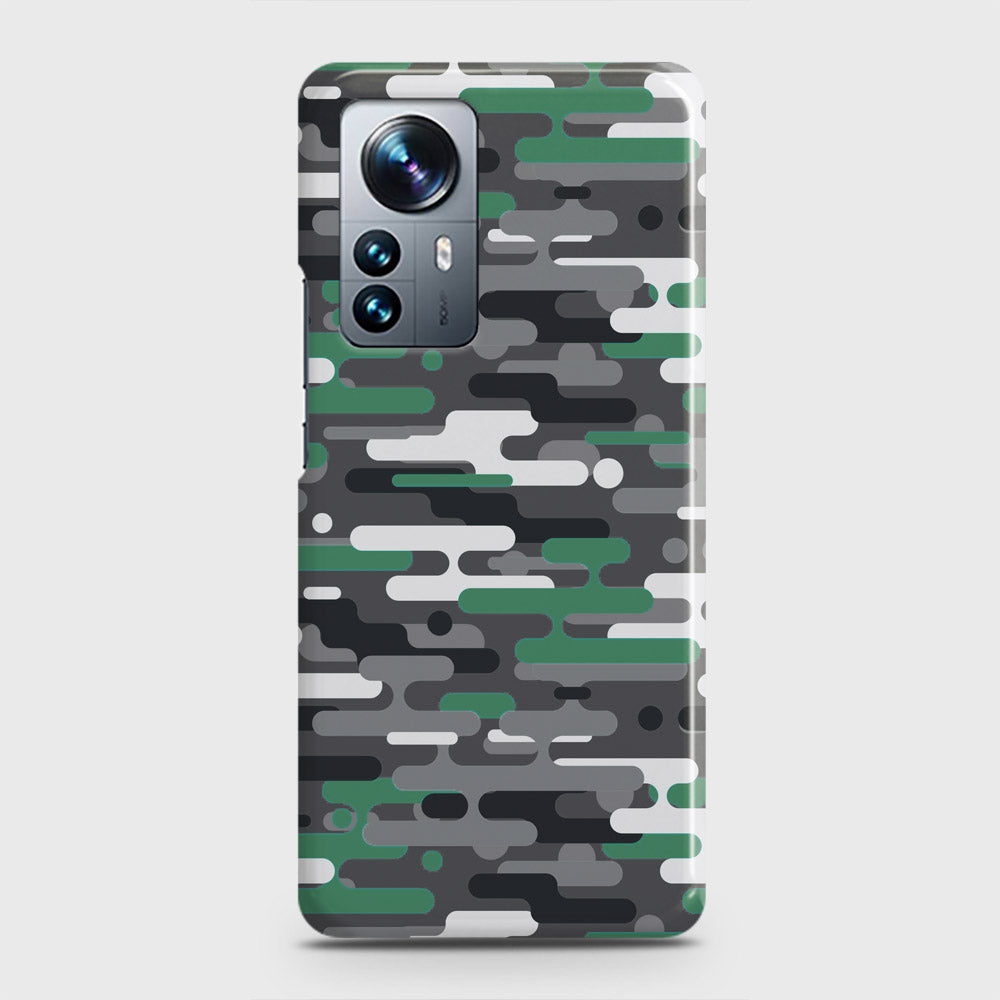 Xiaomi 12x Cover - Camo Series 2 - Green & Grey Design - Matte Finish - Snap On Hard Case with LifeTime Colors Guarantee