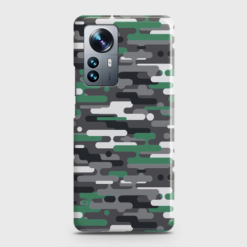 Xiaomi 12x Cover - Camo Series 2 - Green & Grey Design - Matte Finish - Snap On Hard Case with LifeTime Colors Guarantee