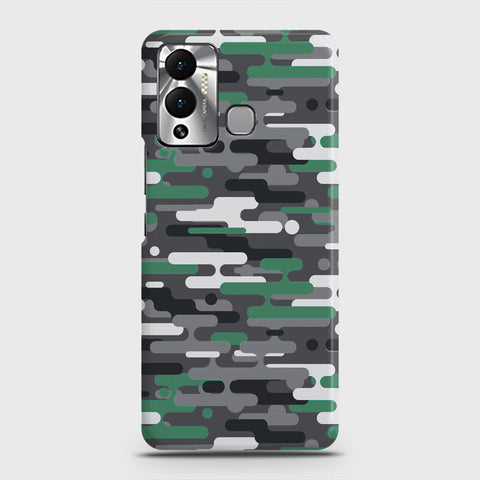 Infinix Hot 12 Play Cover - Camo Series 2 - Green & Grey Design - Matte Finish - Snap On Hard Case with LifeTime Colors Guarantee