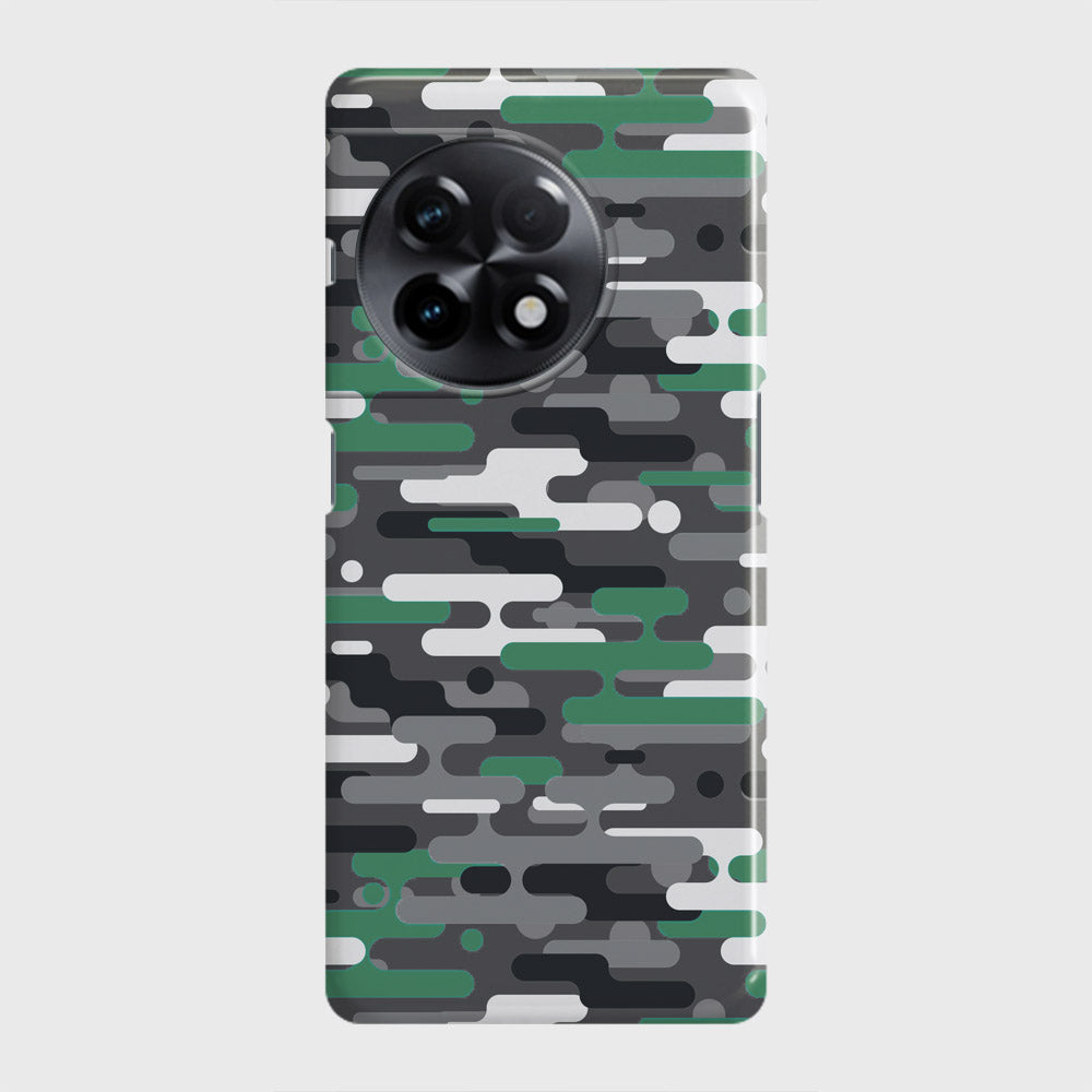 OnePlus 11R Cover - Camo Series 2 - Green & Grey Design - Matte Finish - Snap On Hard Case with LifeTime Colors Guarantee