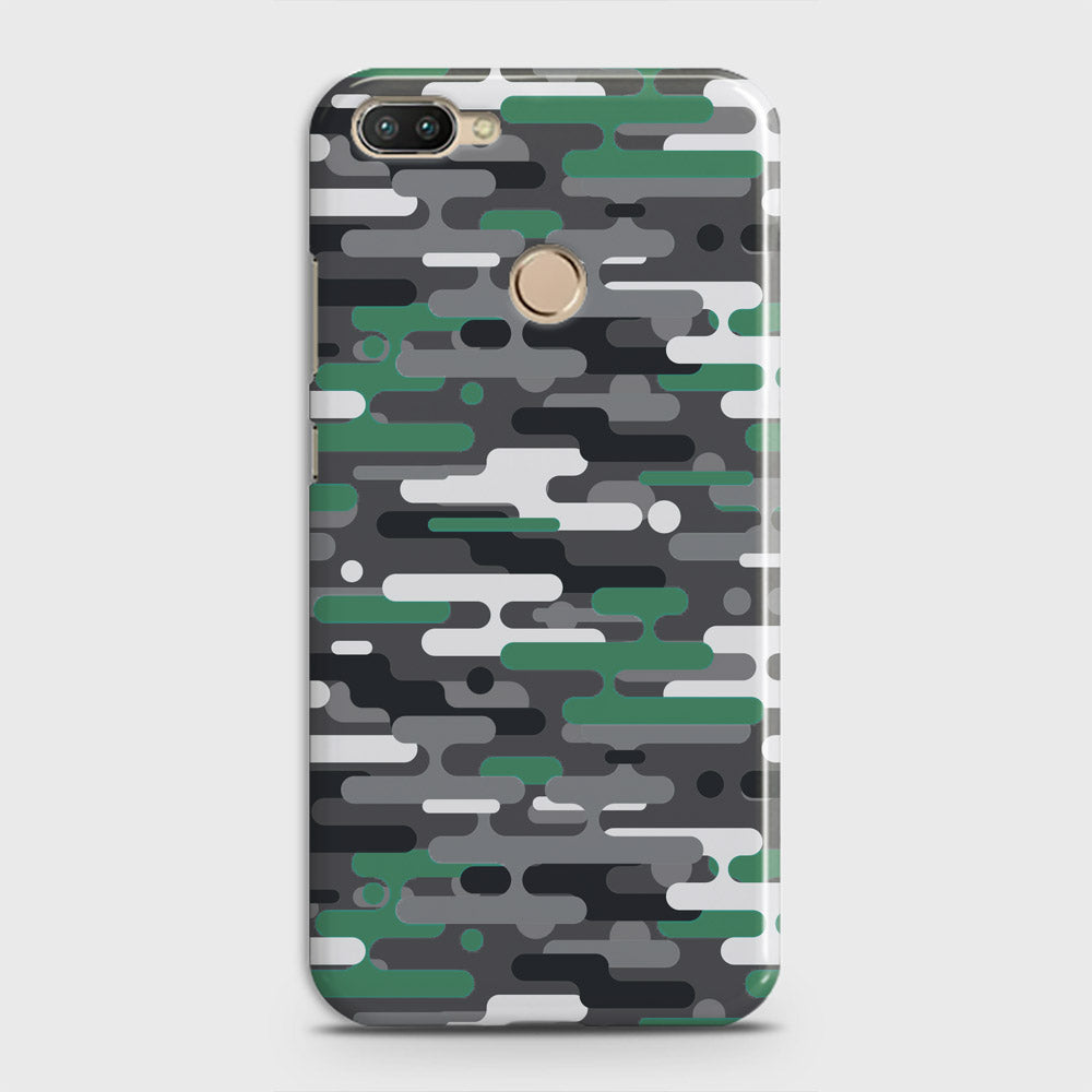 Infinix Hot 6 Pro  Cover - Camo Series 2 - Green & Grey Design - Matte Finish - Snap On Hard Case with LifeTime Colors Guarantee