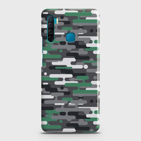 Infinix S5 - Camo Series 2 - Green & Grey Design - Matte Finish - Snap On Hard Case with LifeTime Colors Guarantee