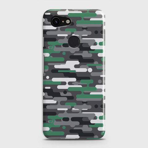 Google Pixel 3 XL Cover - Camo Series 2 - Green & Grey Design - Matte Finish - Snap On Hard Case with LifeTime Colors Guarantee