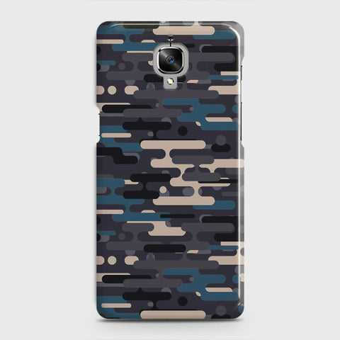 OnePlus 3  Cover - Camo Series 2 - Blue & Grey Design - Matte Finish - Snap On Hard Case with LifeTime Colors Guarantee