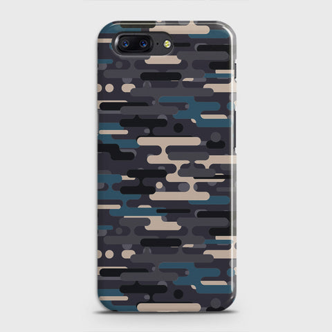 OnePlus 5  Cover - Camo Series 2 - Blue & Grey Design - Matte Finish - Snap On Hard Case with LifeTime Colors Guarantee