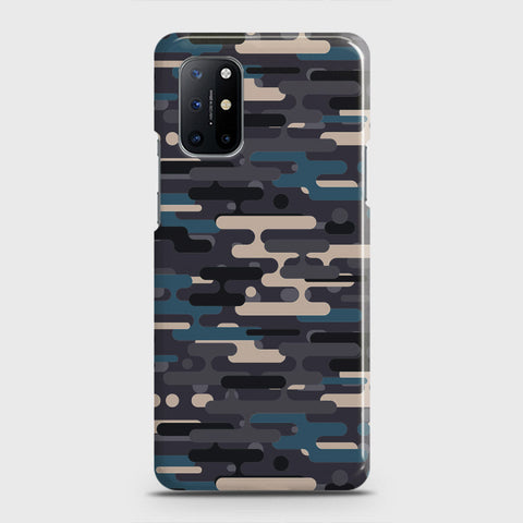 OnePlus 8T  Cover - Camo Series 2 - Blue & Grey Design - Matte Finish - Snap On Hard Case with LifeTime Colors Guarantee