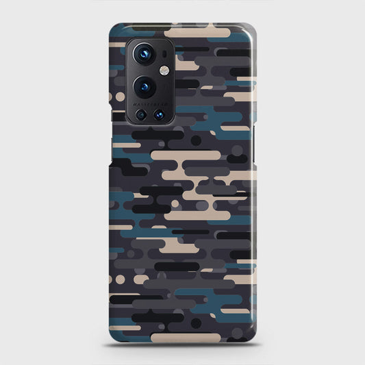 OnePlus 9 Pro  Cover - Camo Series 2 - Blue & Grey Design - Matte Finish - Snap On Hard Case with LifeTime Colors Guarantee