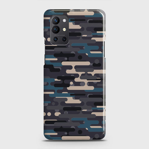 OnePlus 9R  Cover - Camo Series 2 - Blue & Grey Design - Matte Finish - Snap On Hard Case with LifeTime Colors Guarantee