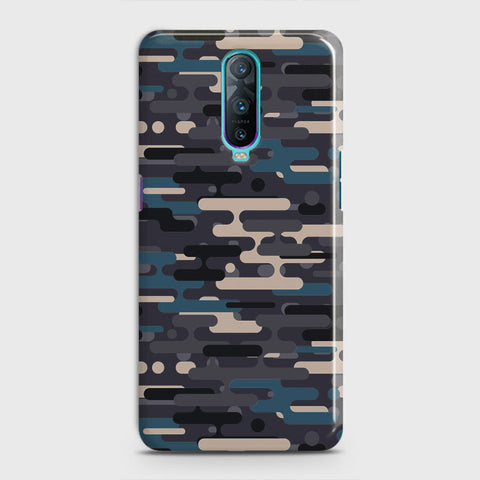 Oppo R17 Pro Cover - Camo Series 2 - Blue & Grey Design - Matte Finish - Snap On Hard Case with LifeTime Colors Guarantee