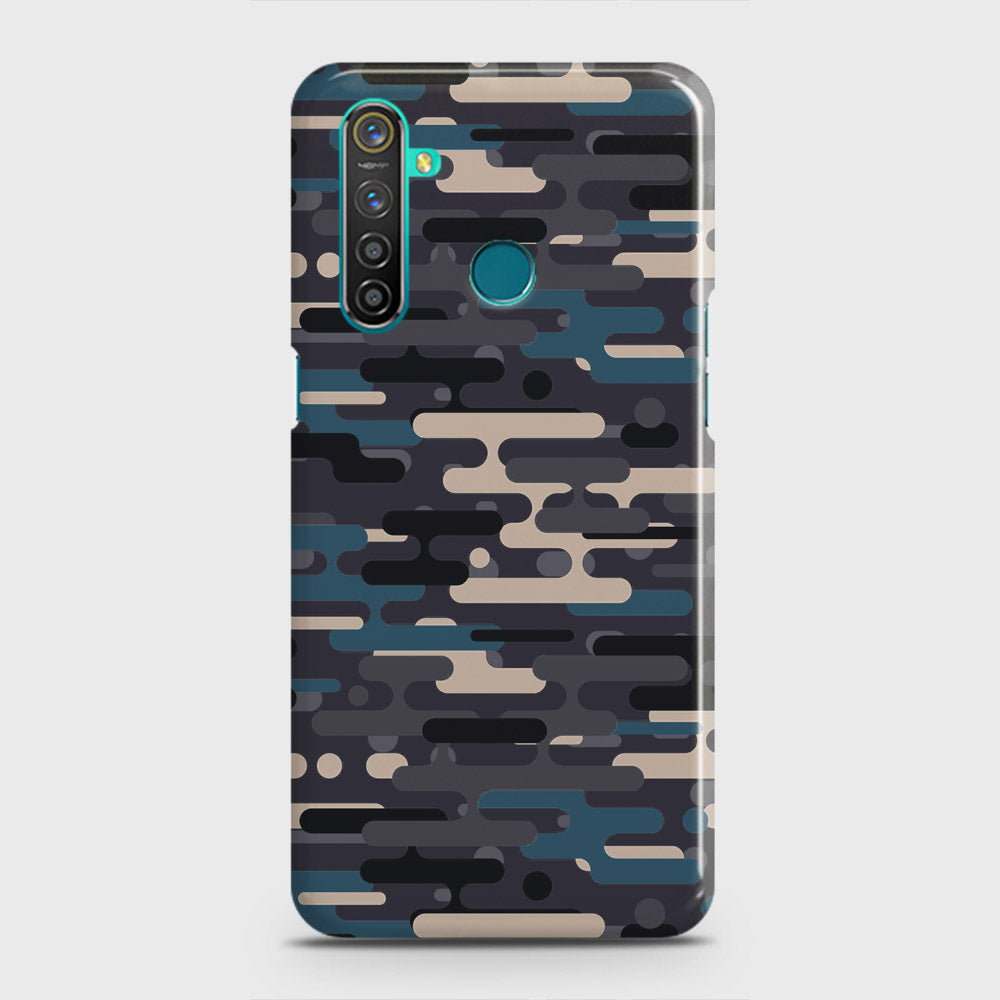 Realme 5 Pro Cover - Camo Series 2 - Green & Grey Design - Matte Finish - Snap On Hard Case with LifeTime Colors Guarantee