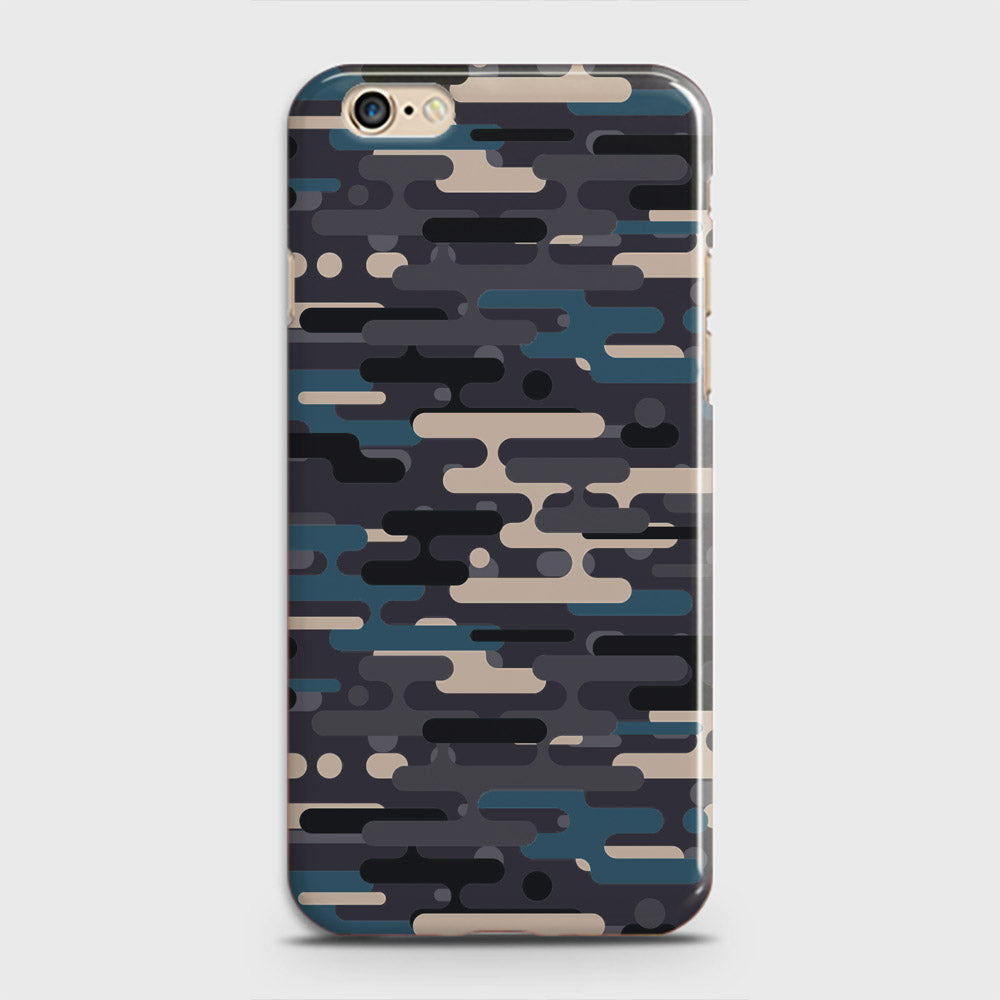 iPhone 6 Plus Cover - Camo Series 2 - Blue & Grey Design - Matte Finish - Snap On Hard Case with LifeTime Colors Guarantee