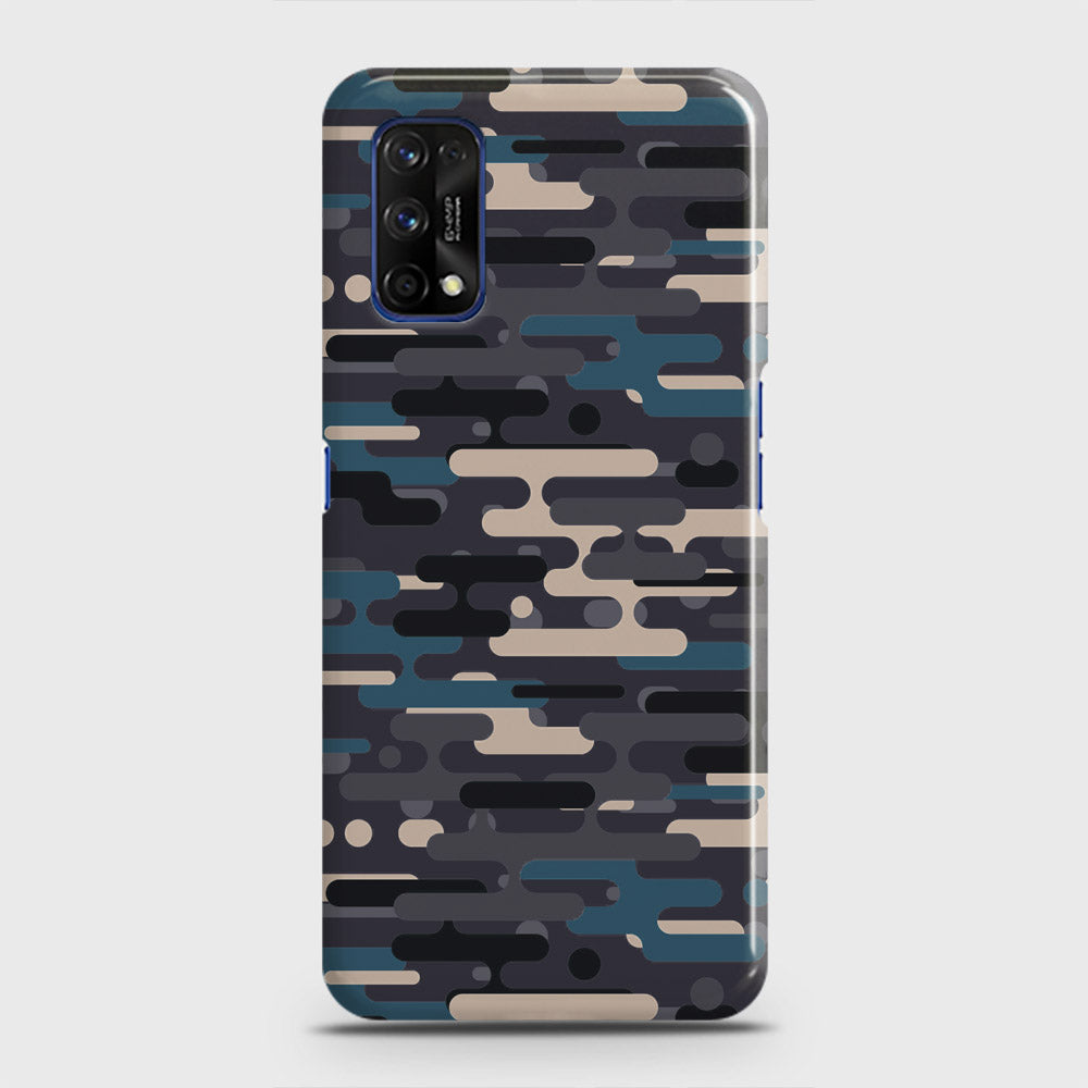 Realme 7 Pro Cover - Camo Series 2 - Green & Grey Design - Matte Finish - Snap On Hard Case with LifeTime Colors Guarantee