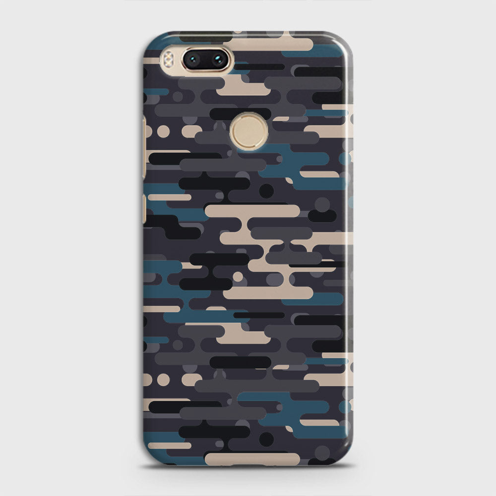 Xiaomi Mi A1 Cover - Camo Series 2 - Blue & Grey Design - Matte Finish - Snap On Hard Case with LifeTime Colors Guarantee