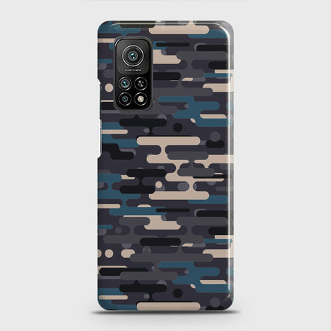 Xiaomi Mi 10T Cover - Camo Series 2 - Blue & Grey Design - Matte Finish - Snap On Hard Case with LifeTime Colors Guarantee