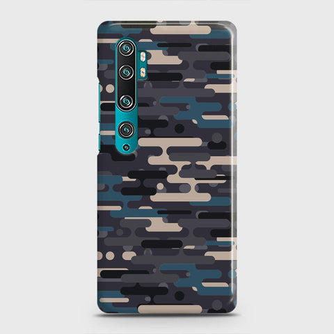 Xiaomi Mi Note 10 Cover - Camo Series 2 - Blue & Grey Design - Matte Finish - Snap On Hard Case with LifeTime Colors Guarantee