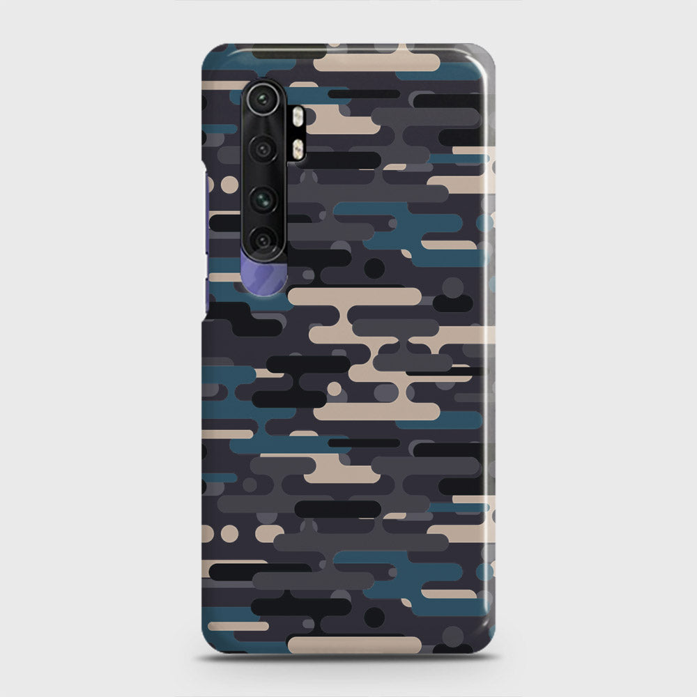 Xiaomi Mi Note 10 Lite Cover - Camo Series 2 - Blue & Grey Design - Matte Finish - Snap On Hard Case with LifeTime Colors Guarantee