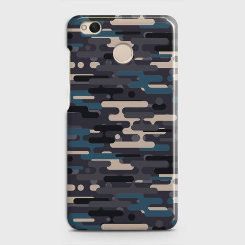 Xiaomi Redmi 4 / 4X Cover - Camo Series 2 - Blue & Grey Design - Matte Finish - Snap On Hard Case with LifeTime Colors Guarantee