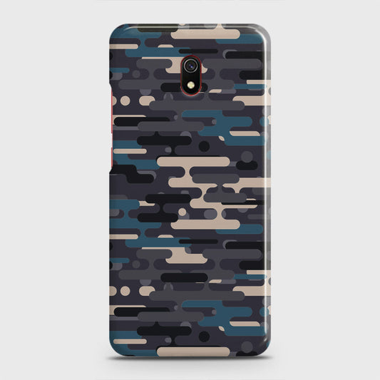 Xiaomi Redmi 8A Cover - Camo Series 2 - Blue & Grey Design - Matte Finish - Snap On Hard Case with LifeTime Colors Guarantee