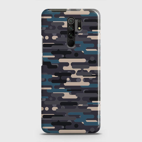 Xiaomi Poco M2 Cover - Camo Series 2 - Blue & Grey Design - Matte Finish - Snap On Hard Case with LifeTime Colors Guarantee