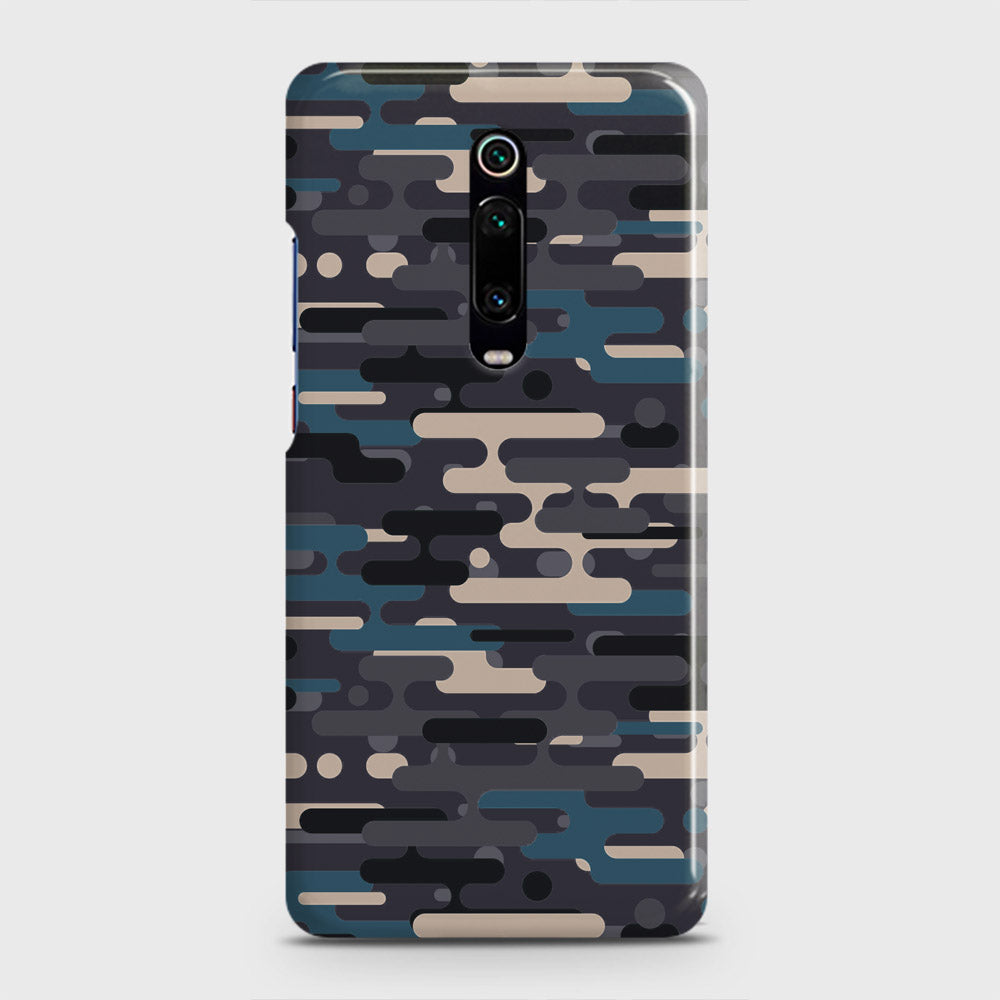 Xiaomi Redmi K20 Cover - Camo Series 2 - Blue & Grey Design - Matte Finish - Snap On Hard Case with LifeTime Colors Guarantee