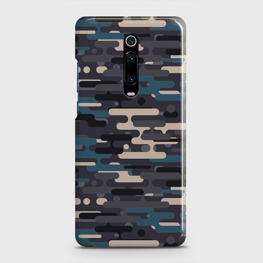 Xiaomi Redmi K20 Pro Cover - Camo Series 2 - Blue & Grey Design - Matte Finish - Snap On Hard Case with LifeTime Colors Guarantee