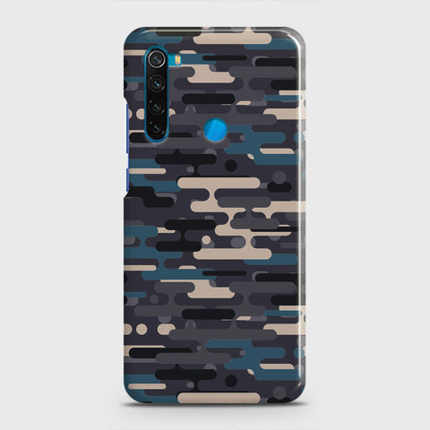 Xiaomi Redmi Note 8 Cover - Camo Series 2 - Blue & Grey Design - Matte Finish - Snap On Hard Case with LifeTime Colors Guarantee