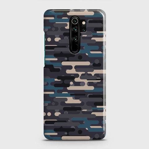 Xiaomi Redmi Note 8 Pro Cover - Camo Series 2 - Blue & Grey Design - Matte Finish - Snap On Hard Case with LifeTime Colors Guarantee