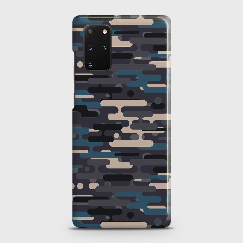 Samsung Galaxy S20 Plus Cover - Camo Series 2 - Blue & Grey Design - Matte Finish - Snap On Hard Case with LifeTime Colors Guarantee