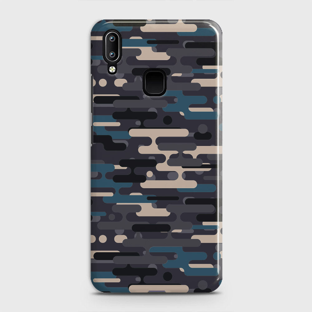 Vivo Y91 Cover - Camo Series 2 - Blue & Grey Design - Matte Finish - Snap On Hard Case with LifeTime Colors Guarantee