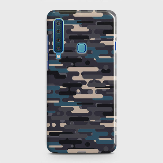 Samsung Galaxy A9s Cover - Camo Series 2 - Blue & Grey Design - Matte Finish - Snap On Hard Case with LifeTime Colors Guarantee